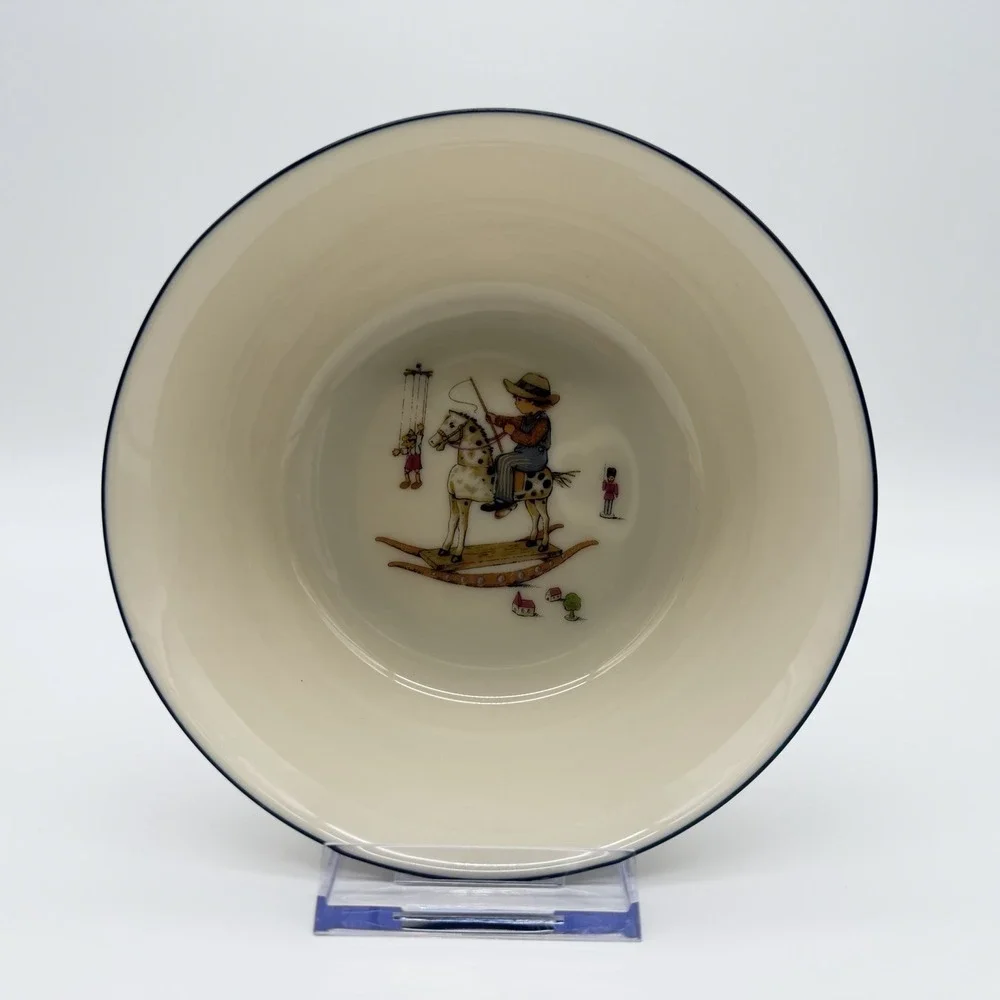 Lenox Special Childs Bowl Boy on Rocking Horse